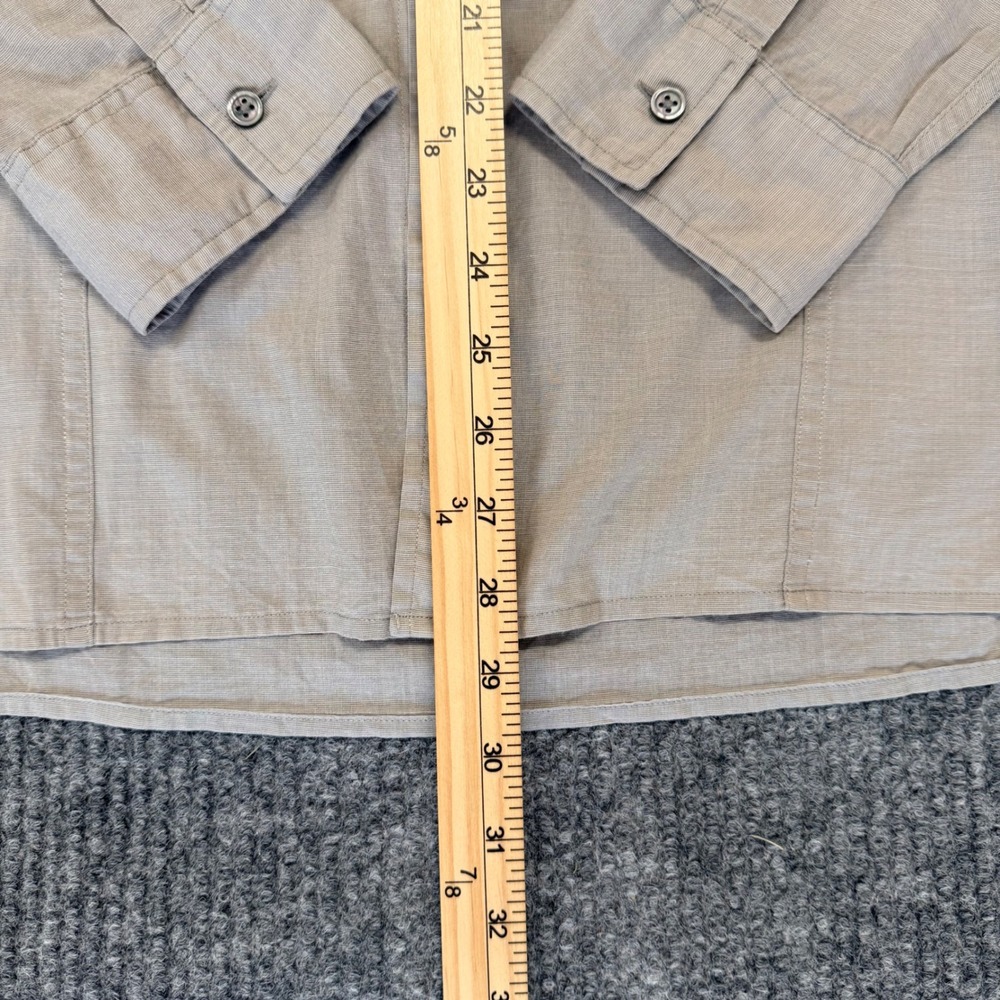 John Varvatos USA Mens XL Tan Beige Utility Roll Tab Sleeve Button Down Shirt - Picture 5 of 11